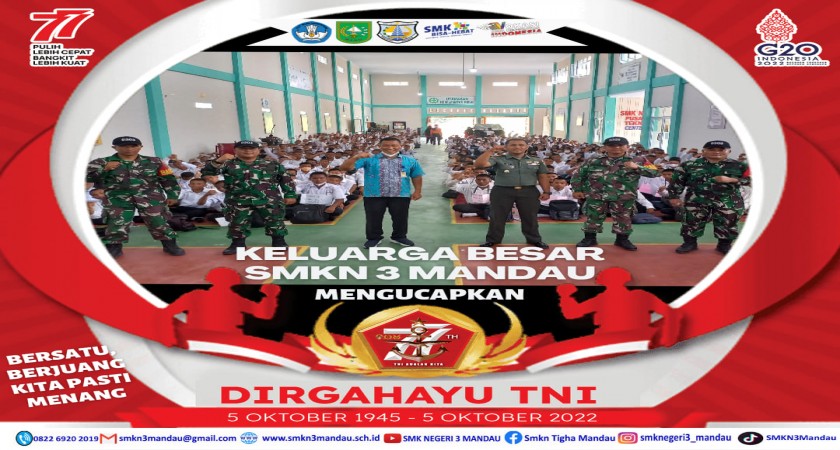 Selamat HUT TNI ke 77, Semoga TNI Indonesia Semakin Berjaya | SMK ...