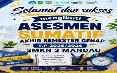 SMKN 3 Mandau Laksanakan Asesmen Sumatif Akhir Semester Genap Tahun Pelajaran 2025/2026